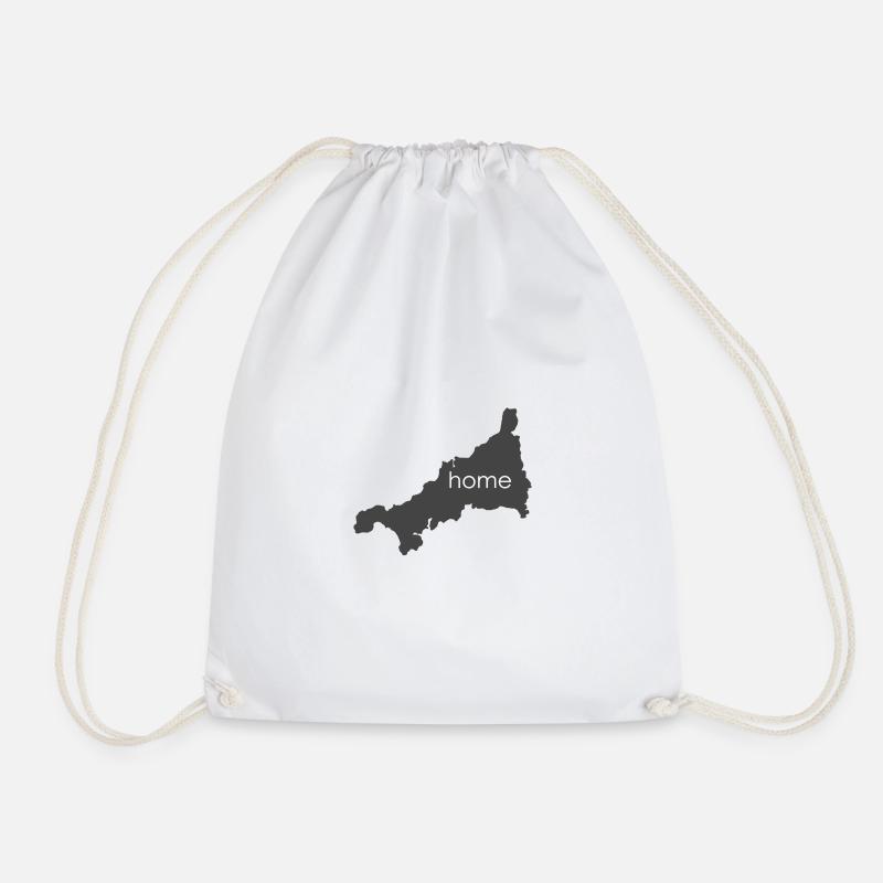 cornwall home - Drawstring Bag - white