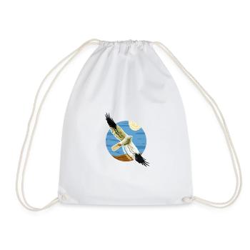 Oiseau Busard cendré Rapace Espèce protégée - Sac de sport léger - blanc - Devant