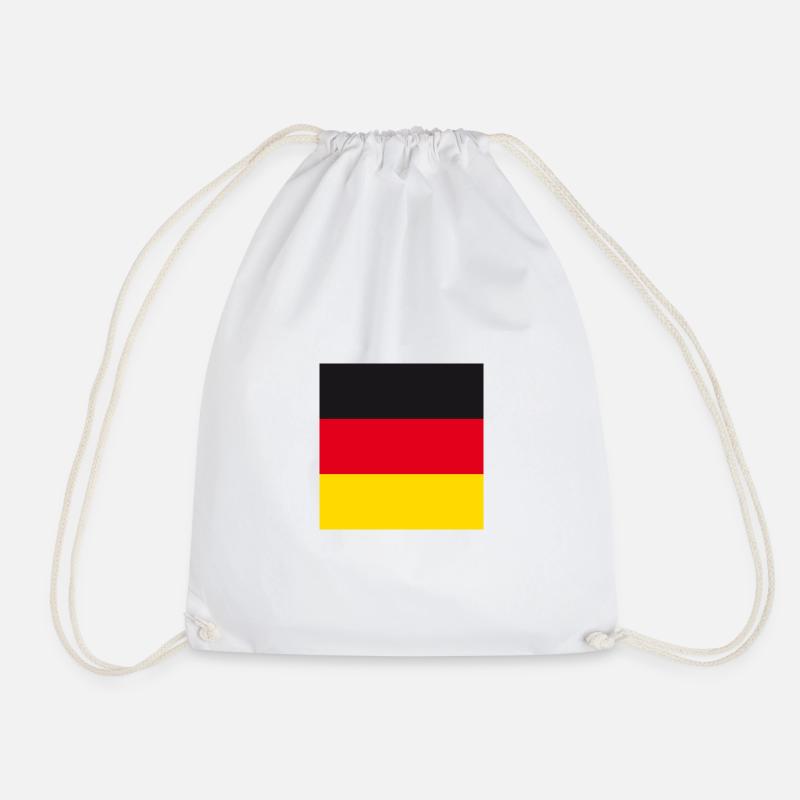 Flag for Germany buttons - Drawstring Bag - white