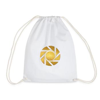 Lentille pailletée dorée - Sac de sport léger - blanc - Devant