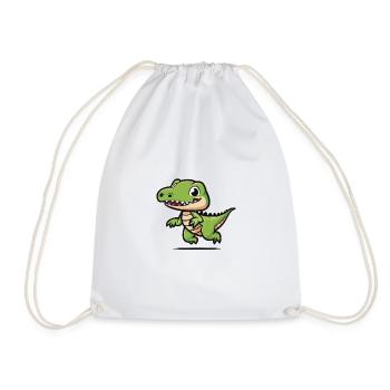 Düwex – Dein cooler Dino-Look - Turnbeutel - Weiß - Vorne