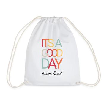 It's a Good Day To Save Lives - Nurse - Drawstring Bag - white - Front