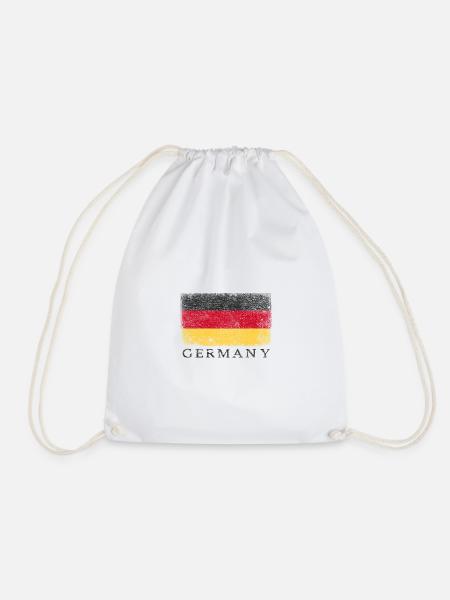 Deutschland Deutsche Flagge Deutschlandflagge - Sportstaske - hvid