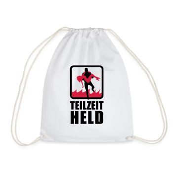 héros à temps partiel avec la flamme - Sac de sport léger - blanc - Devant