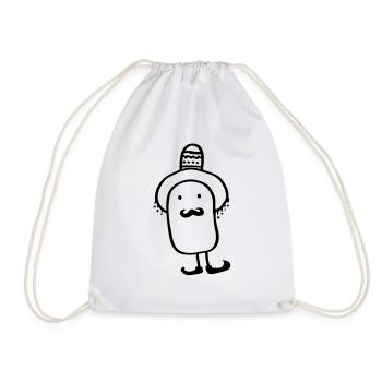 Mexicaine avec un sombrero - Sac de sport léger - blanc - Devant