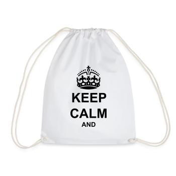 KEEP CALM AND DEIN TEXT - Turnbeutel - Weiß - Vorne