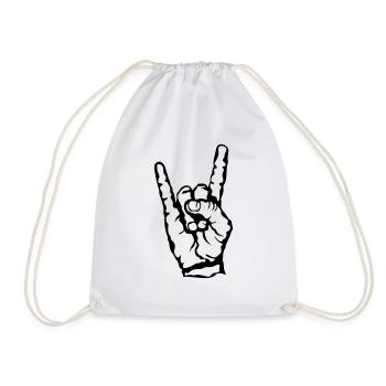 symbole hard rock signe 23072 - Sac de sport léger - blanc - Devant