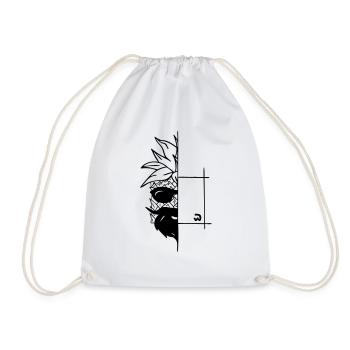 ananas demi-cube avec barbe et lunettes de soleil - Sac de sport léger - blanc - Devant