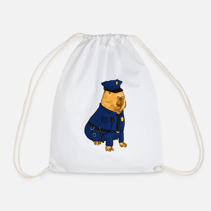 Polizei Capybara - Turnbeutel - Weiß