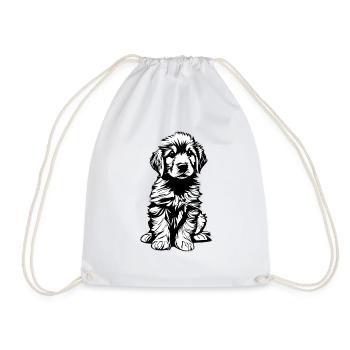 Chiot Labrador propriétaire Labrador Retriever - Sac de sport léger - blanc - Devant