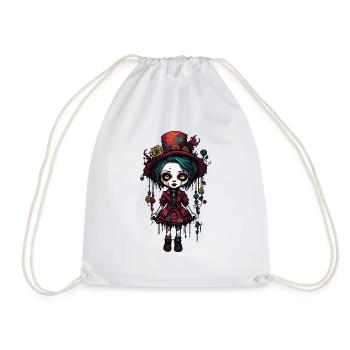 Poupée d’horreur / Halloween / Effrayant / Sombre - Sac de sport léger - blanc - Devant