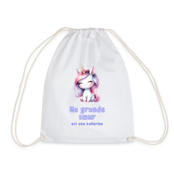 My big sister is a ballerina - Drawstring Bag - white - Front