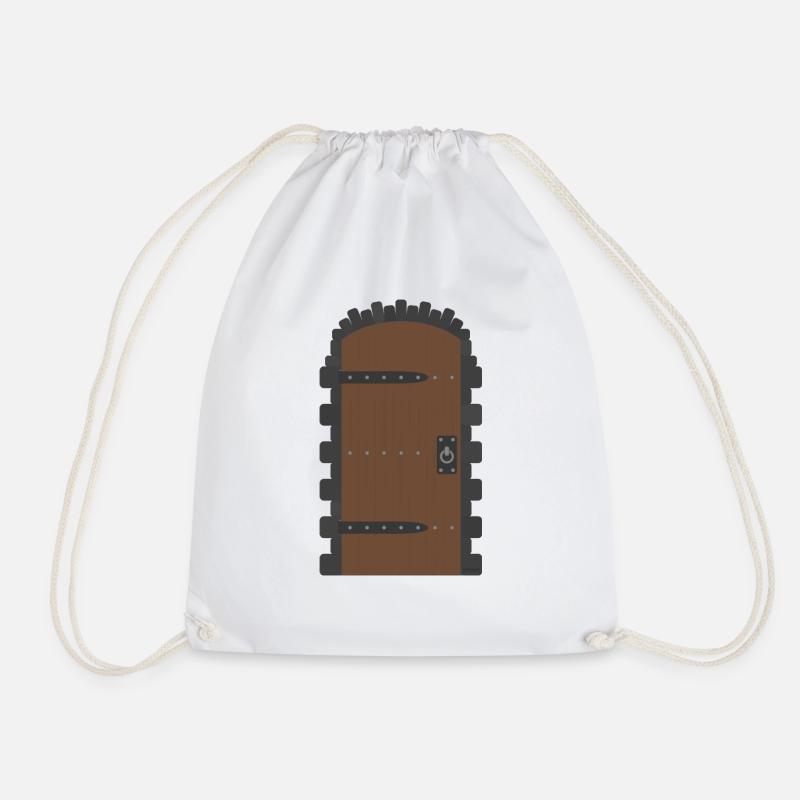 Door - Drawstring Bag - white