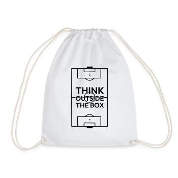 Fußball Taktik Think Outside The Box - Turnbeutel - Weiß - Vorne