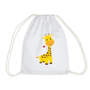 Giraffe - Drawstring Bag - white - Front