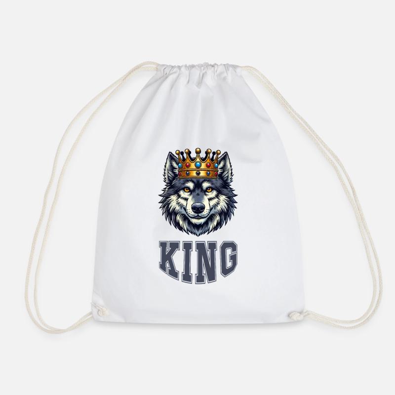 wolf king - Turnbeutel - Weiß