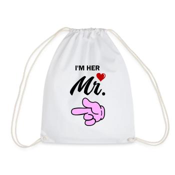 im her mr - Turnbeutel - Weiß - Vorne