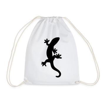 Cadeau nature gecko lézard salamandre - Sac de sport léger - blanc - Devant