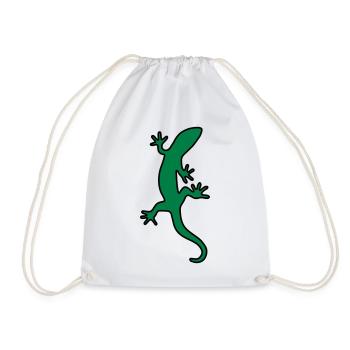 Lizard Salamander gecko - Drawstring Bag - white - Front