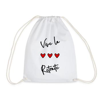 RETRAITE. BONNE RETRAITE. JOYEUSE RETRAITE - Sac de sport léger - blanc - Devant