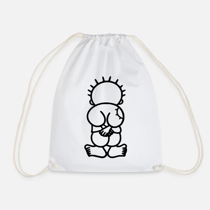 Handala free palestine - Drawstring Bag - white