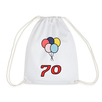 70. 70 ANS. 70e ANNIVERSAIRE. ANNIVERSAIRE 70 ANS. - Sac de sport léger - blanc - Devant