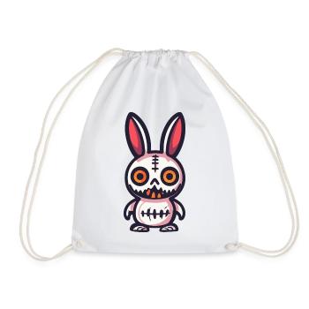 Lapin Halloween Bande dessinée Drôle - Sac de sport léger - blanc - Devant