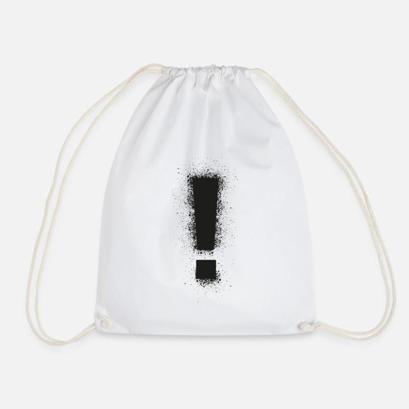 ! - Drawstring Bag - white