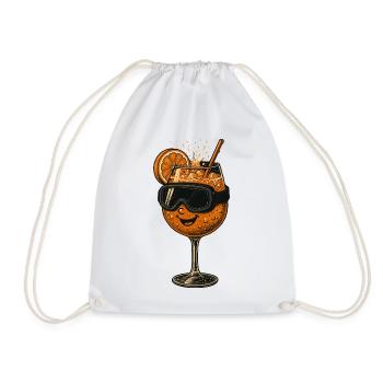 Ski Goggles Cocktail - Drawstring Bag - white - Front