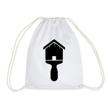 Motif du pinceau de la maison des peintres - Sac de sport léger - blanc - Devant