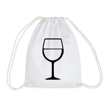Wine Wine Glass Red Wine White Wine Gift - Drawstring Bag - white - Front