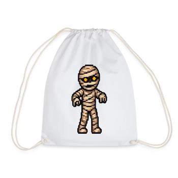 Pixelmummy mit goldenen Augen - Turnbeutel - Weiß - Vorne