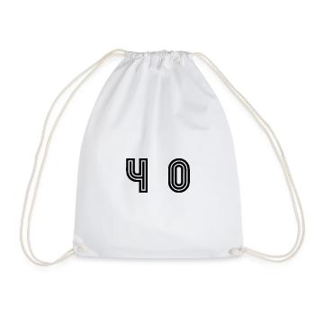 40. 40 YEARS. 40th ANNIVERSARY. 40 YEARS ANNIVERSARY. - Drawstring Bag - white - Front