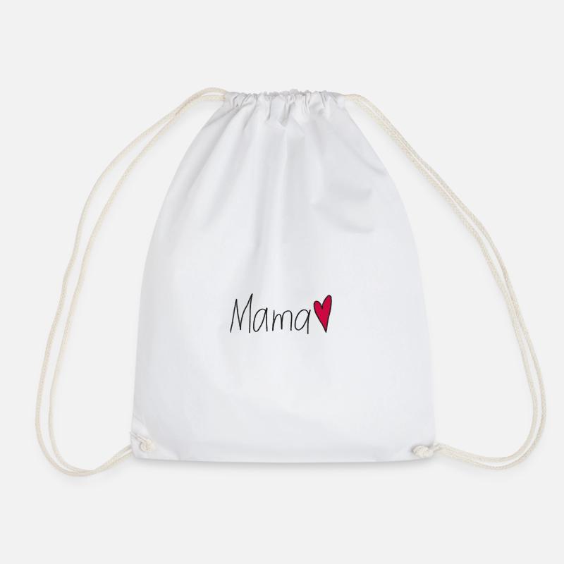 Mama❤️ - Drawstring Bag - white