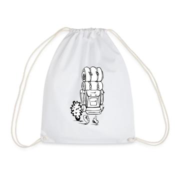 backpack suitcase backpack bag briefcase21 - Drawstring Bag - white - Front