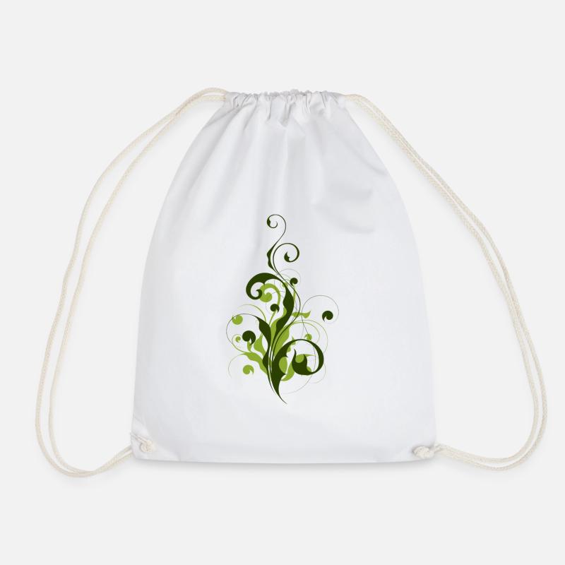 Abstrakte Pflanze - Blume - Flora - Drawstring Bag - white