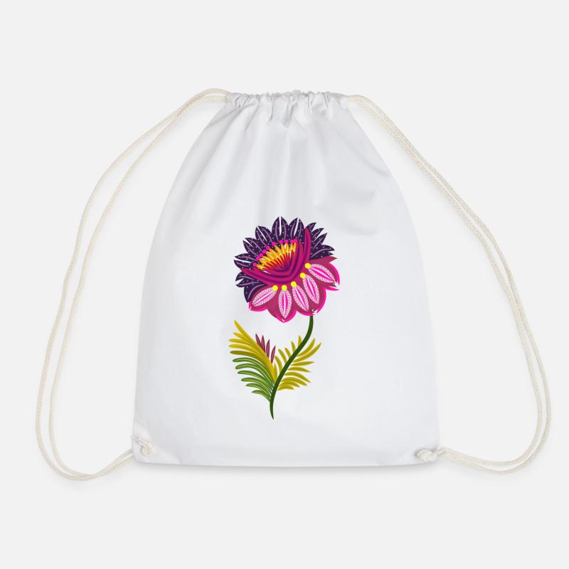 Schöne isolierte Blumen - Turnbeutel - Weiß