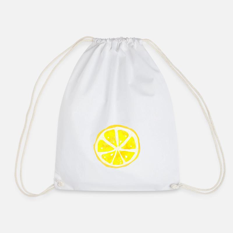 Lemon². - Drawstring Bag - white