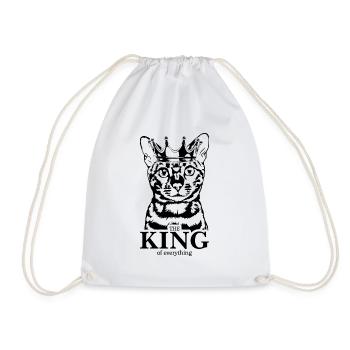 Chat du Bengale Roi de tout Chat Dire Chat - Sac de sport léger - blanc - Devant