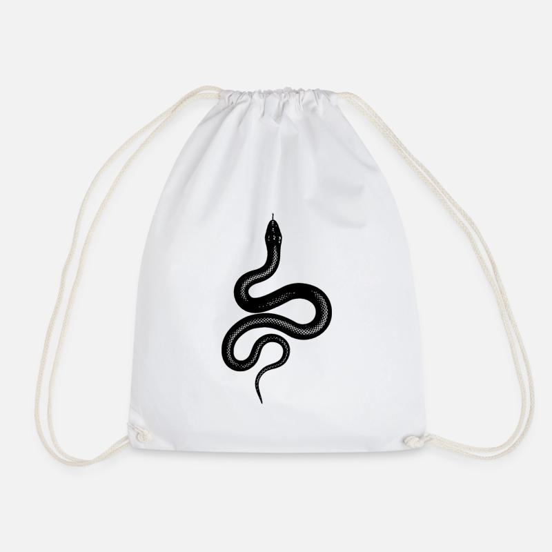 SNAKE - Drawstring Bag - white
