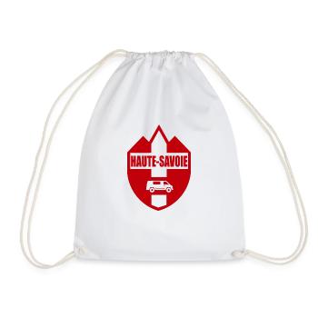 Haute Savoie 74 Van life Montagnes drapeau blason - Sac de sport léger - blanc - Devant