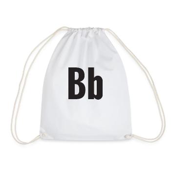 Buchstabe B - Turnbeutel - Weiß - Vorne