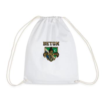 Sandzak concrete. Proud Sandzak fire - Drawstring Bag - white - Front