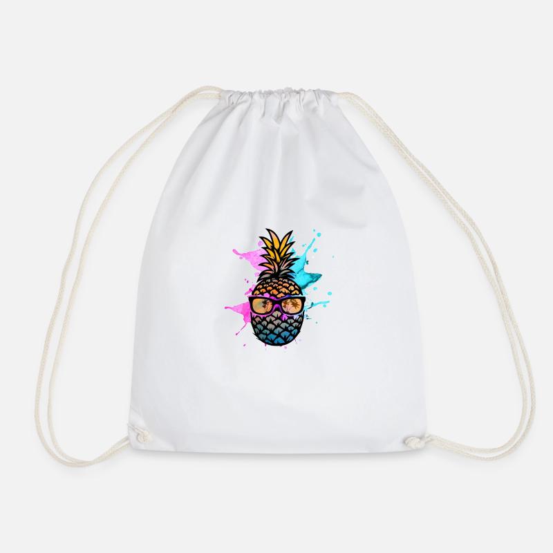 Pineapple - Drawstring Bag - white