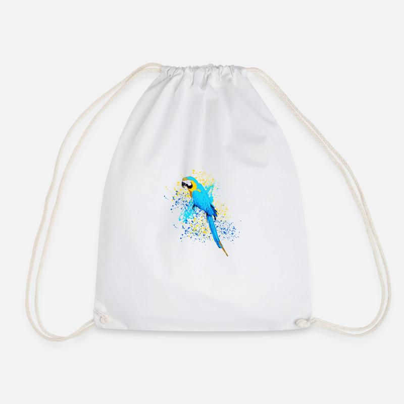 Papagei T Shirt - Turnbeutel - Weiß