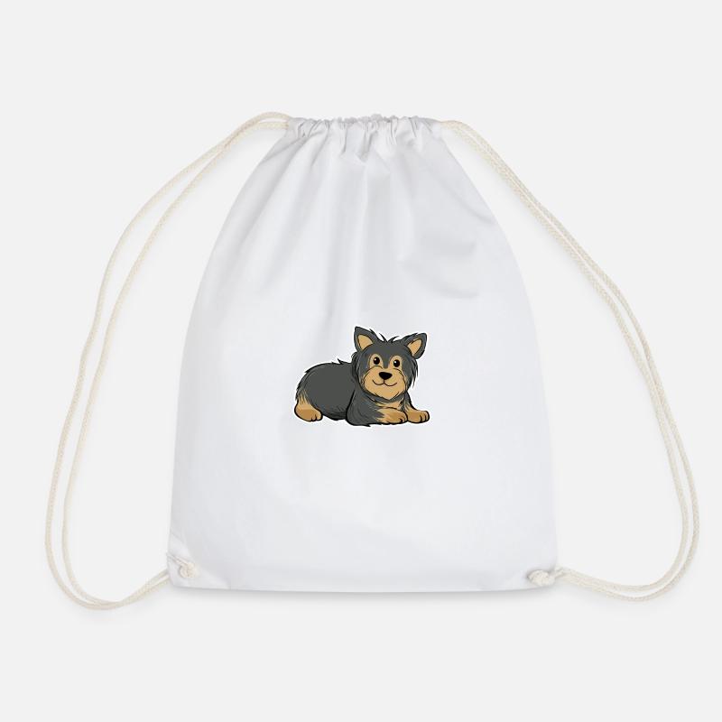 Yorkshire Terrier - Turnbeutel - Weiß