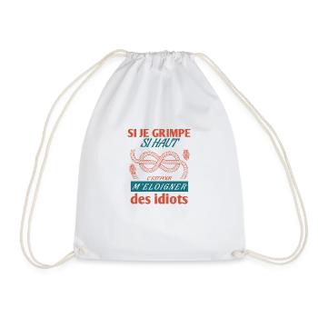 Cordiste - Si Je Grimpe Si Haut C'est Pour ... - Sac de sport léger - blanc - Devant