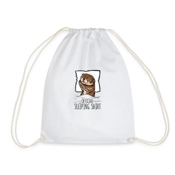 Official Sleeper Shirt Otter Sea Otter Pajamas - Drawstring Bag - white - Front