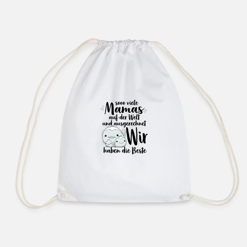 So viele Mamas auf der Welt Muttertag Geschenk - Turnbeutel - Weiß