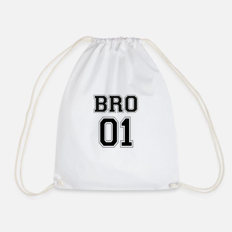 BRO 01 - Black Edition - Drawstring Bag - white